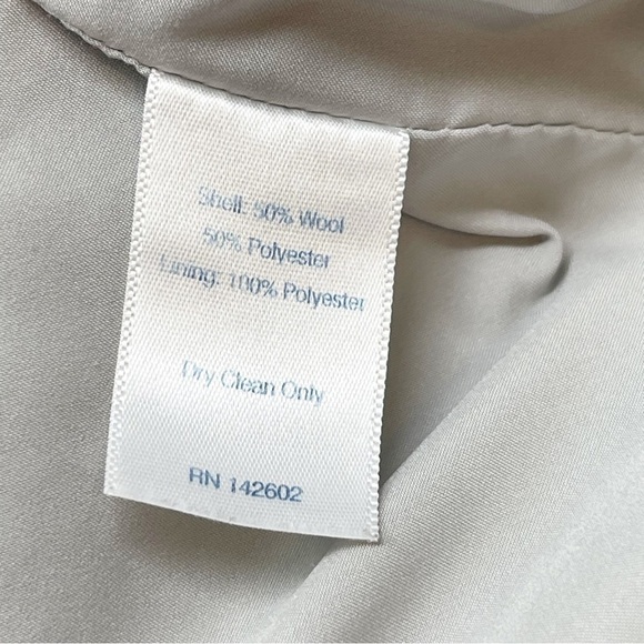 SAIL TO SABLE Women’s Gray Ivory Plaid Bell Sleeve Wool Blend Dress Lined Sz 14 - Picture 8 of 8